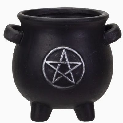 Cauldron Pentagram Planter Pot 5"