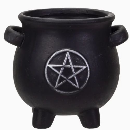 Cauldron Pentagram Planter Pot 5&quot;