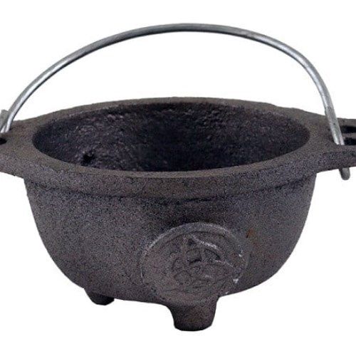 Cauldron Black Cast Iron 3&quot; No Lid w/ Triquetra