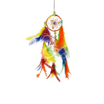 Dreamcatcher Rainbow Cord Single with Rainbow Feather
