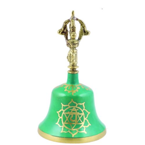 Bell Seven Chakra 6.25&quot;, Color: Green
