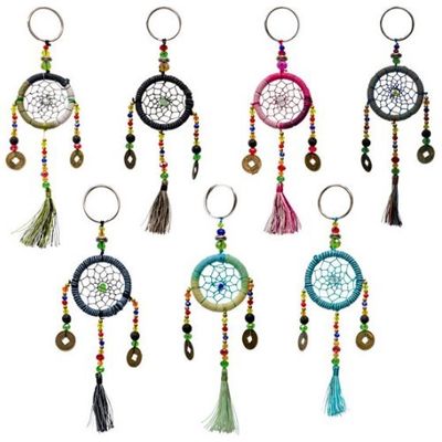 Dreamcatcher Key Ring w/ Lucky Charms Assorted Colors