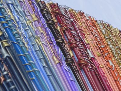 Wand Wood Asst Colors  13"