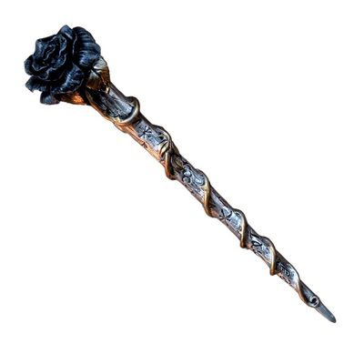 Wand Black Rose 11" resin