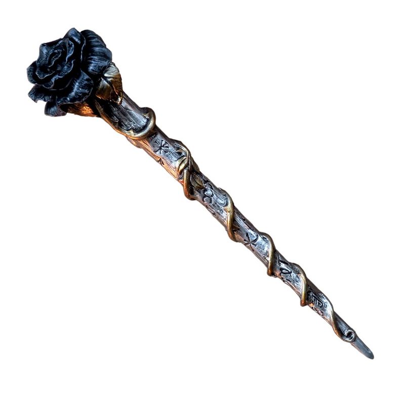 Wand Black Rose 11&quot; resin