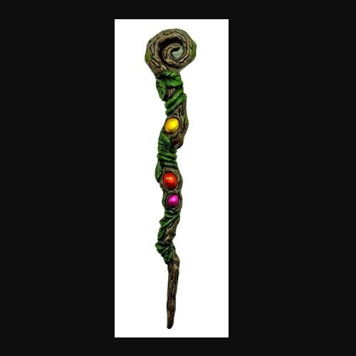 Magic Wand w/ Rainbow Hand-Painted Stones