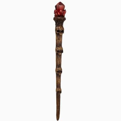Skull Crystal Magic Wand 9"