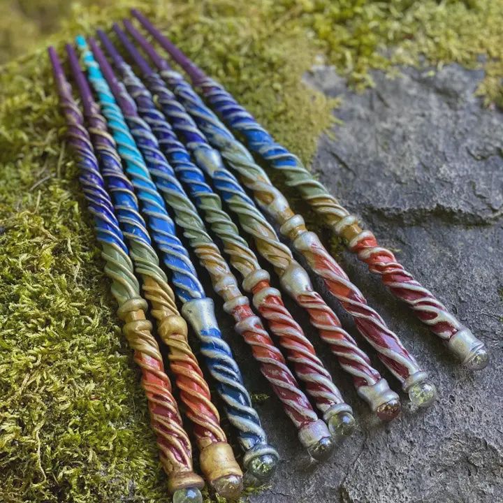 Wand Wood Rainbow Colors 13&quot;