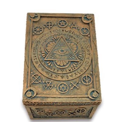 Boxes Tarot Resin 5.25" x 3.75" x 2"  Trinket Box - Assorted Styles