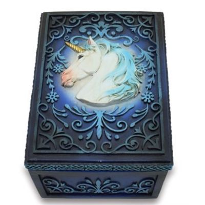 Boxes Tarot Resin 5.25" x 3.75" x 2"  Trinket Box - Assorted Styles