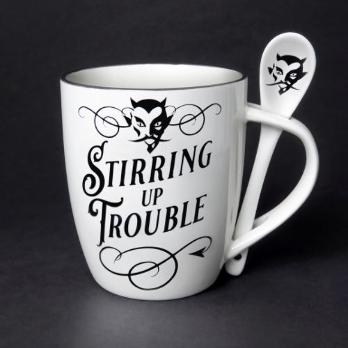 Mug - Stirring Up Trouble Mug &amp; Spoon Set by Alchemy