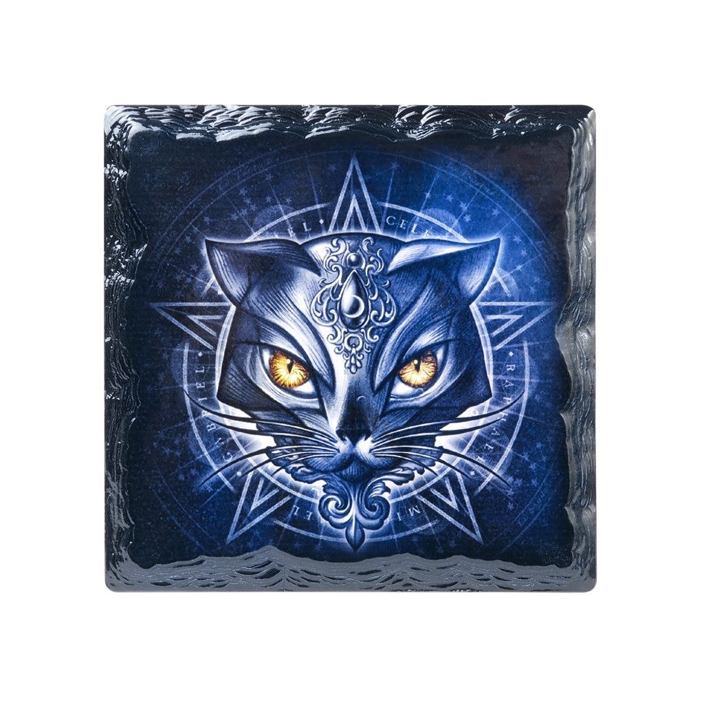 Coasters Ceramic Magical by Alchemy Asst Styles, Type: Alchemical Slate Cat