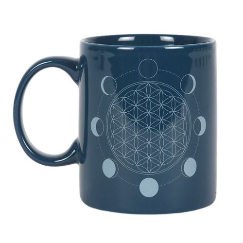 Mug New Bone China Magical Asst, Type: Moon Phase Flower of Life