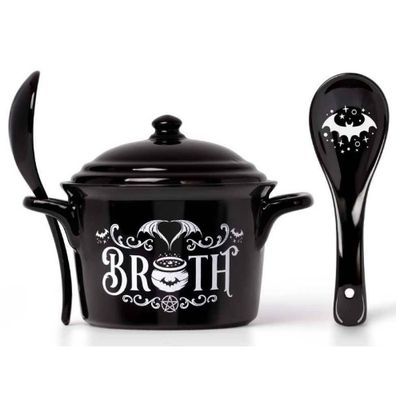 Soup Bowl w/ Spoon - Bat Broth