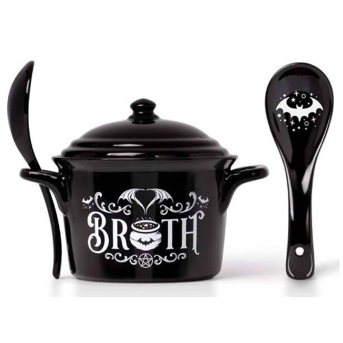 Soup Bowl w/ Spoon - Bat Broth