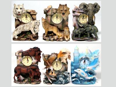 Clock with Animal Asst