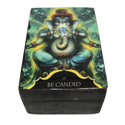 Box Wooden Ganesha Design 6" x 4"