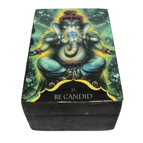 Box Wooden Ganesha Design 6&quot; x 4&quot;