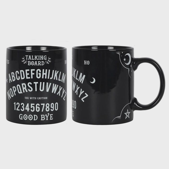 Mug Ouija Spirit Board Black Ceramic