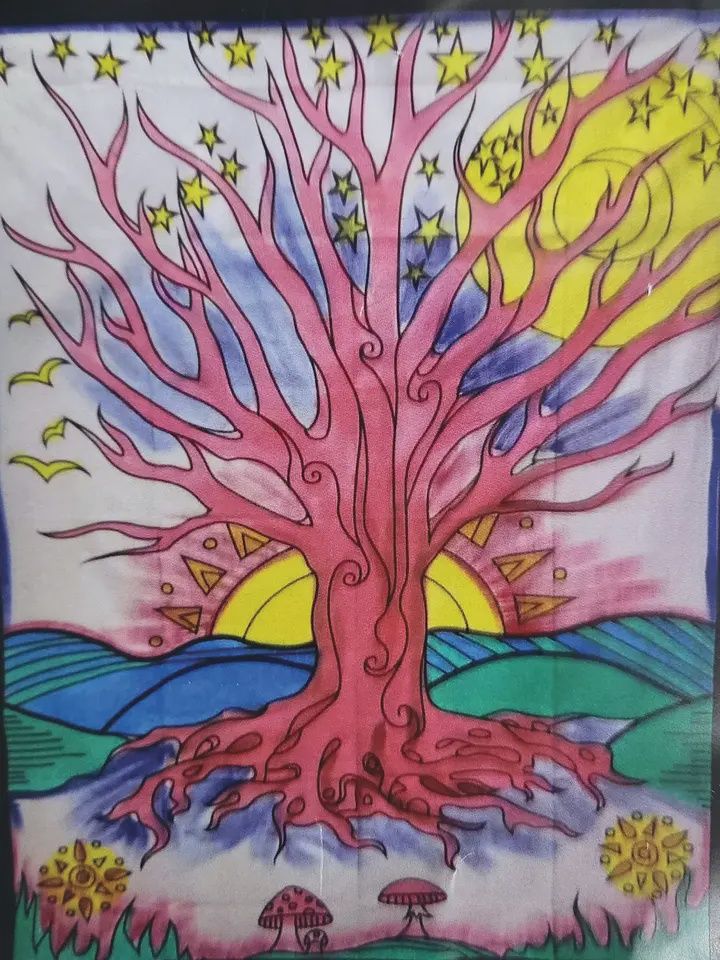 Tapestry Tree Of Life Mushroom Multi 7"x4.5"