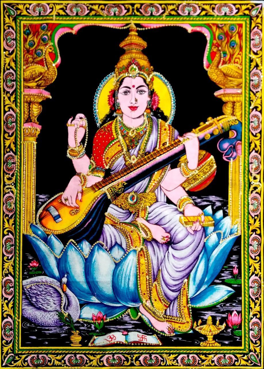 Tapestry Saraswati  43&quot; X 30&quot;