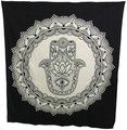 Tapestry Hamsa Black White 210 x 240