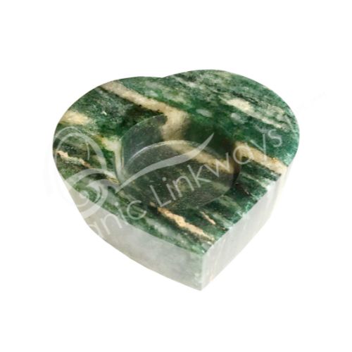 Candle Holder Heart Shape Asst Styles, Type: Emerald w/ Quartz