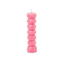 Candle 7 Knob Wishing Candle 8&quot; Asst Colors, Color: Pink