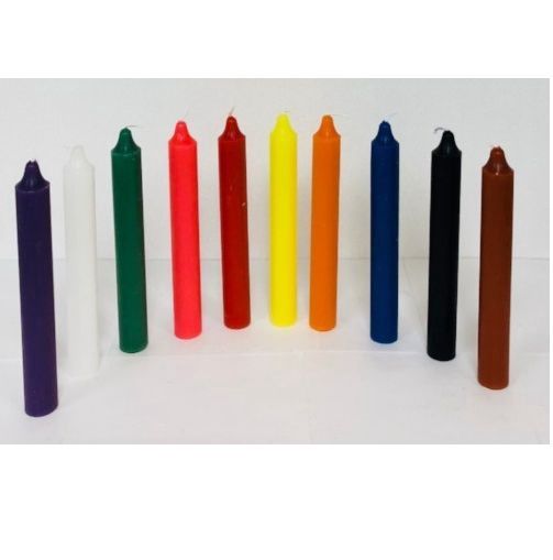 Taper Candle 6&quot; Asst Colors, Color: Black
