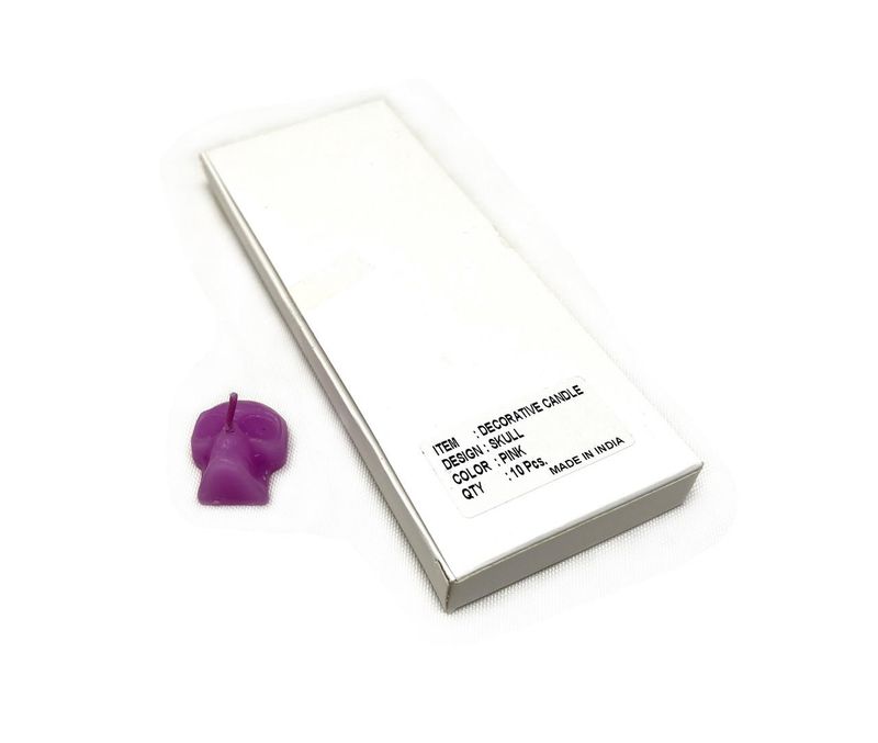 Candle skull sm figure 1.5&quot; Asst Colors