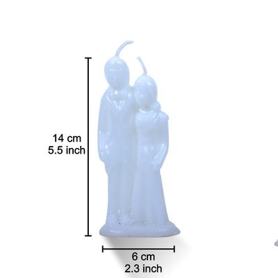 Candle Wedding Couple Candle 6"