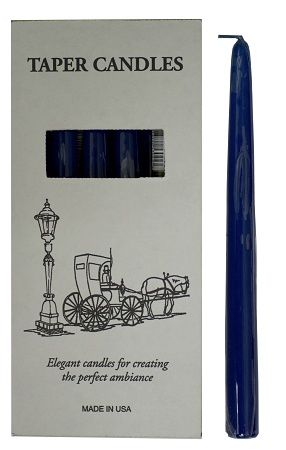 Candle Taper 10&quot; Select Colors, Type: Blue
