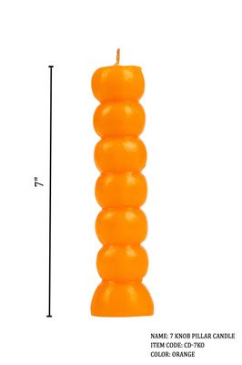 Candle 7 Knob Wishing Candle 6.5" Asst Colors