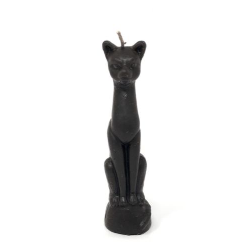 Candle Cat Figure Standing 5.5&quot; - Select Color, Color: Black
