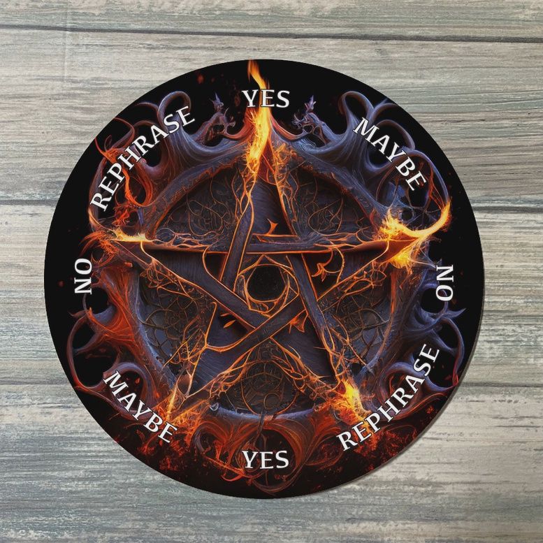Pendulum Board Flaming Pentagram Select size