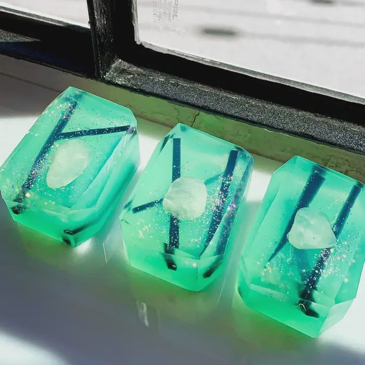 Soap Crystal Infused Bar Soap - Nightmare Hex 3 oz