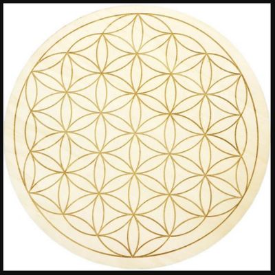 Crystal Grid Wood 12" Circle by Kheops