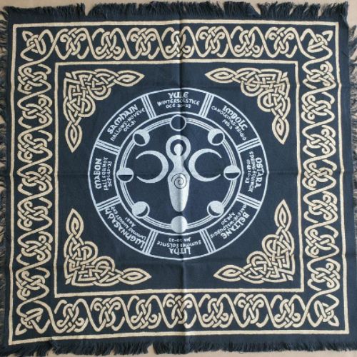 Altar Cloth  Goddess Moon Phases &amp; Wicca Calendar 24" x 24"