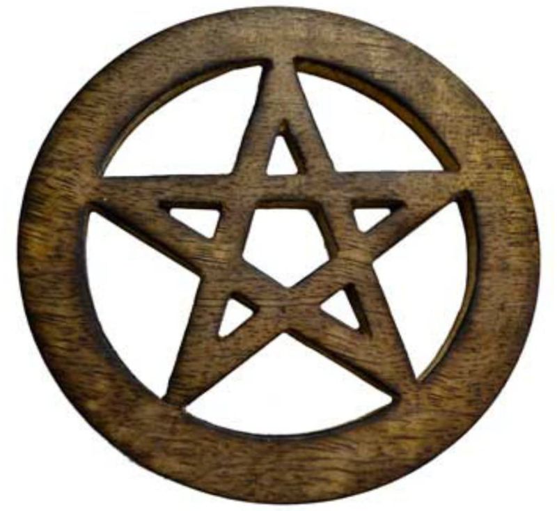 Altar Tile Wood Pentagram 12&quot;