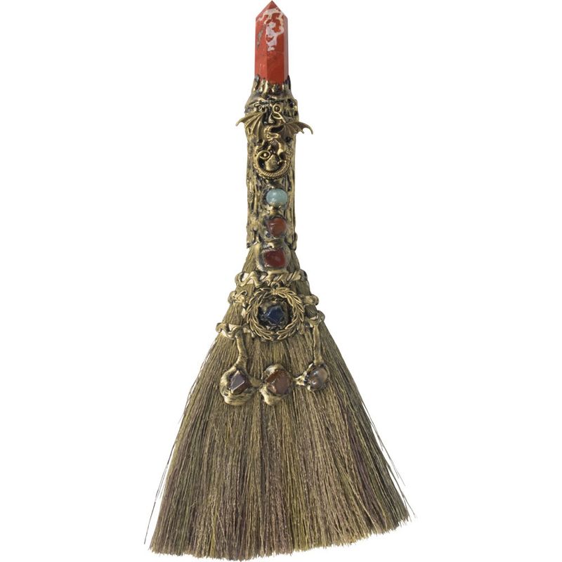 Broom Gemstone Wicca 13&quot; Select