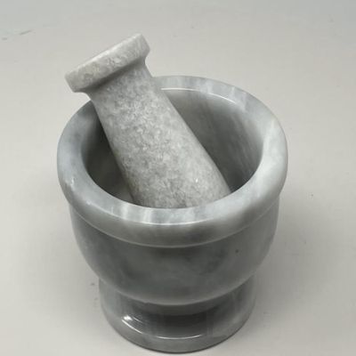 Mortar &amp; Pestle White Marble 4.25"