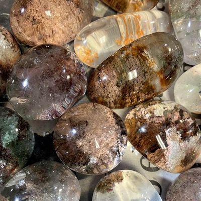 Quartz Lodolite Scenic Tumbled Stone