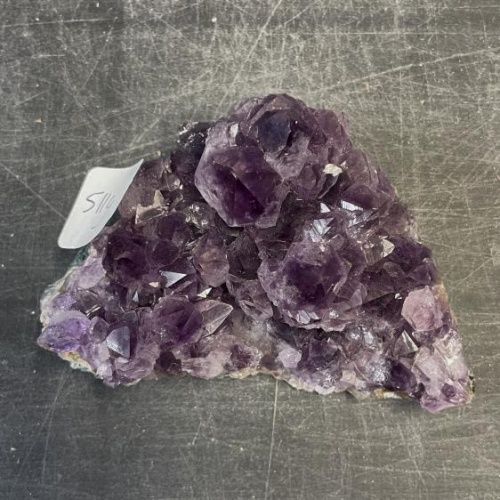 Amethyst Cluster Specimen  4.75"x3.5"x3"  511g