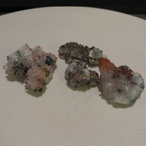 Quartz Hematoid w/ Chalcopyrite Cluster Specimen High Quality - Select