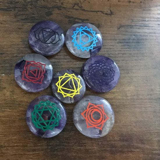 Chakra Stone Palm Set of 7