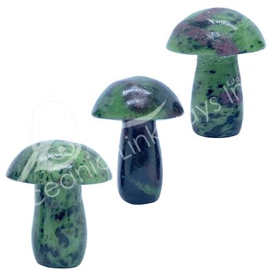 Ruby Zoisite Mushroom Massager 2"