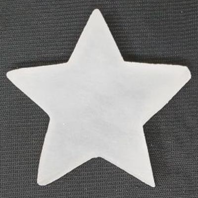 Selenite Charge Plate or Altar Tile Star 2.5"-3"