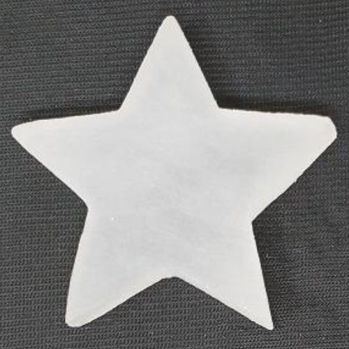 Selenite Star Altar Tile or Charger Plate 2.5&quot;-3&quot;