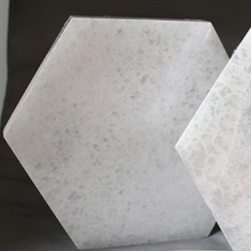 Selenite Hexagon Slab 4&quot;