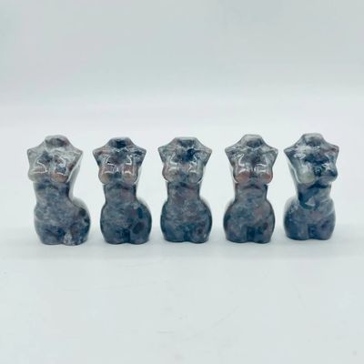 Yooperlite Sodalite Female Torso Gemstone Carving 1.5"